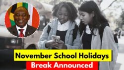 November 2025 school calendar extended – South African students get longer holiday after term four closure