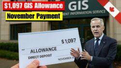 GIS Allowance Direct Deposit Set for November 2025: Eligible Seniors $1,097 in Monthly Support– Who Qualifies and When You’ll Get Paid