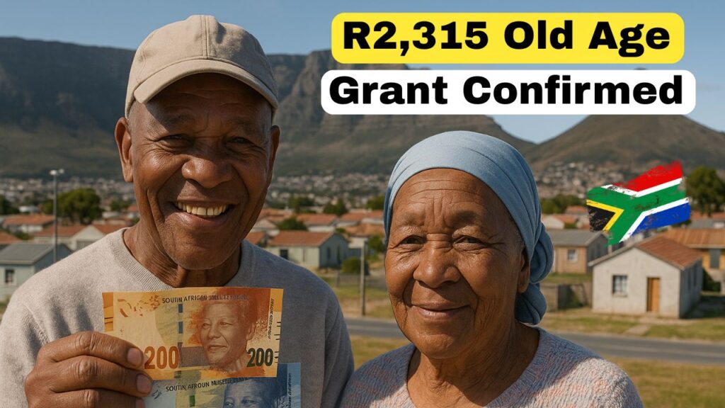 SASSA R2,315 Old Age Grant November 2025
