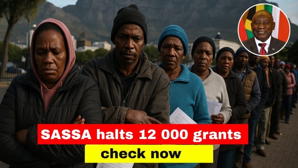 SASSA halts 12 000 grants check now